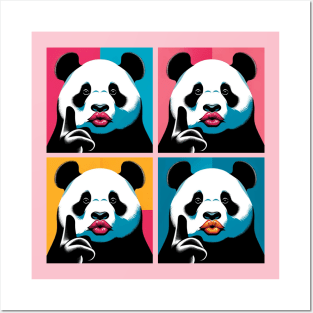 Pop Pursed Lips Panda - Funny Panda Art Posters and Art